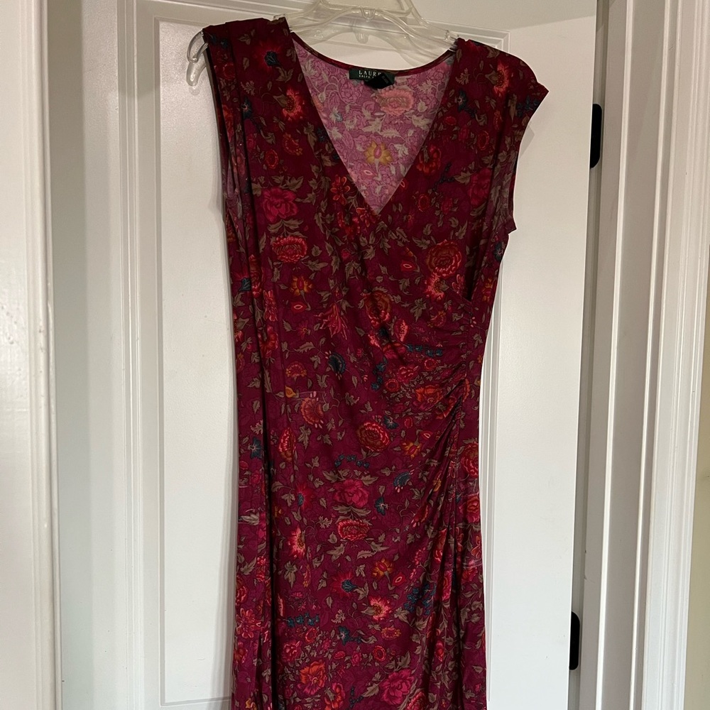 Women’s burgundy Lauren dress, hardly worn